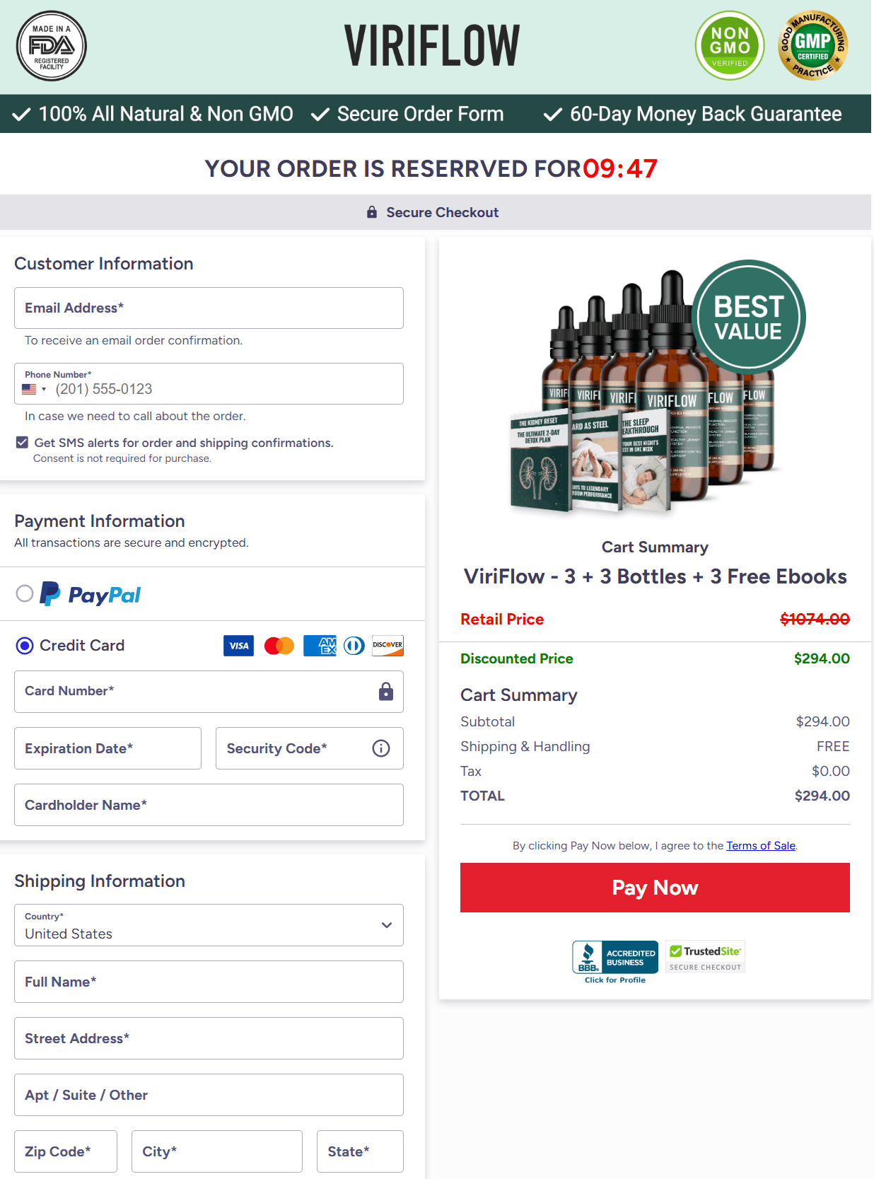 ViriFlow-Secure Checkout Page